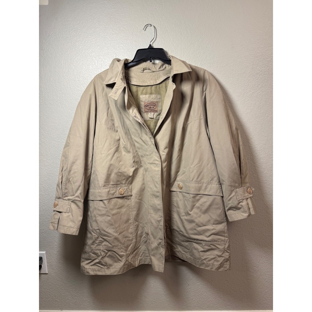 Dry Dock by Serbin Tan Khaki Rain Jacket Women 20W Exclusive Rainwear Coat